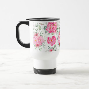 Mug De Voyage Belle Fleurs Aquarelle Motif Floral