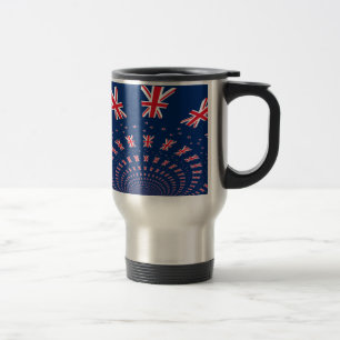 Mug De Voyage Belle Nouvelle-Zélande Drapeau Art Design