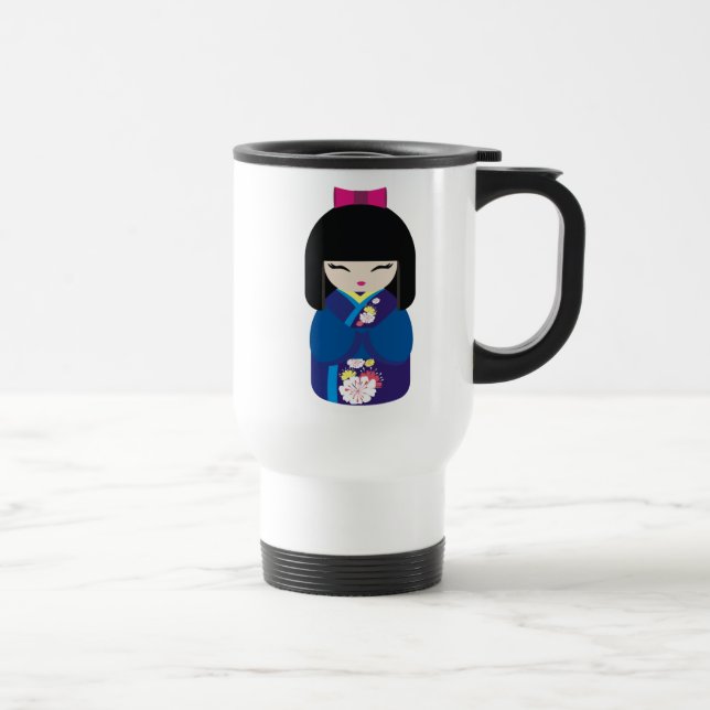 Mug De Voyage Belle poupée japonaise chinoise orientale (Droite)