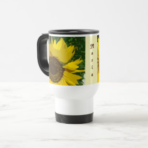 Mug De Voyage Belle Tournesol floral Jaune brillant