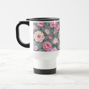 Mug De Voyage Belles fleurs roses en fleurs