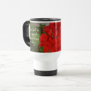 Mug De Voyage Belles Fleurs rouges Trésor spécial Verse de la Bi