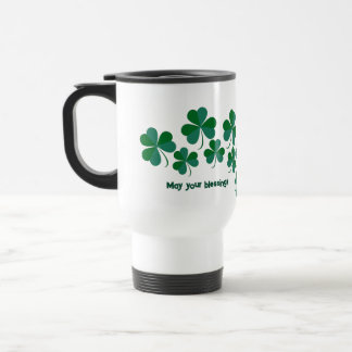Mug De Voyage Bénédiction des Shamrocks verts chanceux Saint-Pat