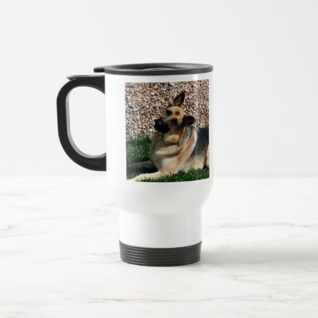 Mug De Voyage Berger allemand railleur (Gauche)