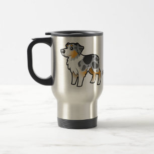 Mug De Voyage Berger d'Australien de bande dessinée
