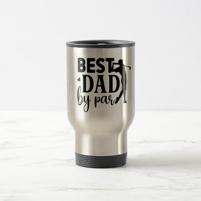 Mug De Voyage Best Dad by Par - Hommage au golf (Centre)