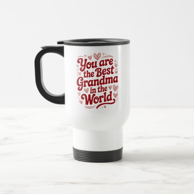 Mug De Voyage Best Grandma Ever | Photo Grandparents Day (Gauche)