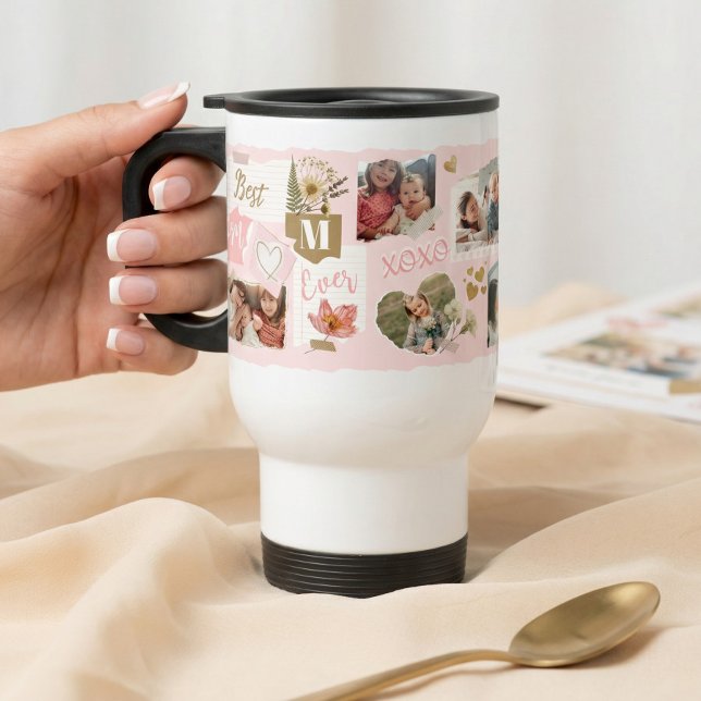 Mug De Voyage Best Mom Ever Scrapbook Photo Collage Gift for Mom (Best Mom Ever Scrapbook Photo Collage Gift for Mom Travel Mug)