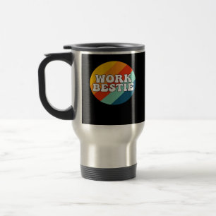 Mug De Voyage Bestie de travail Aide émotionnelle Coworker Retro