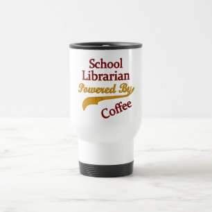 Mug De Voyage Bibliothécaire d'école actionné par le café