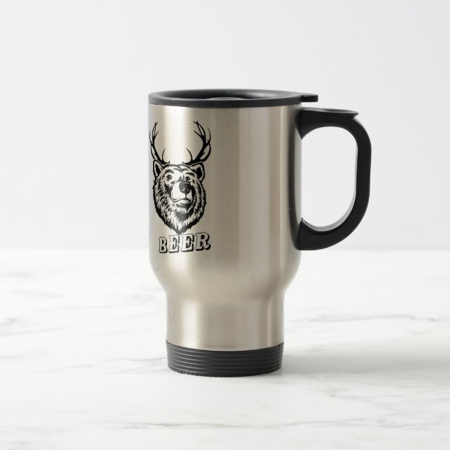Mug De Voyage Bière de nouveauté amusante et ivre (Droit)