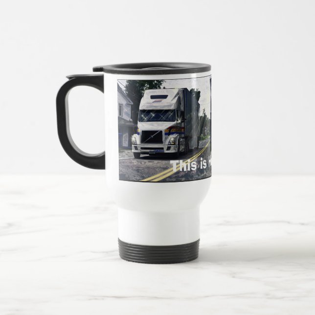 Mug De Voyage Big Rig Camion de transport blanc pour camions et  (Gauche)
