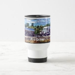 Mug De Voyage Big Rig Camion de transport blanc pour camions et