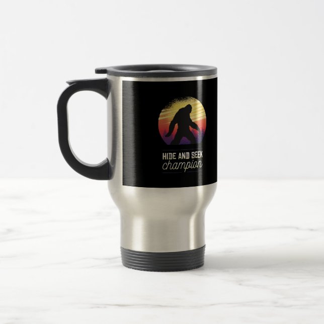 Mug De Voyage Bigfoot Cacher et Rechercher Champion - Drôle Yeti (Gauche)