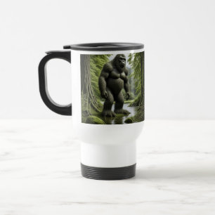 Mug De Voyage Bigfoot debout dans un dessin de Creek