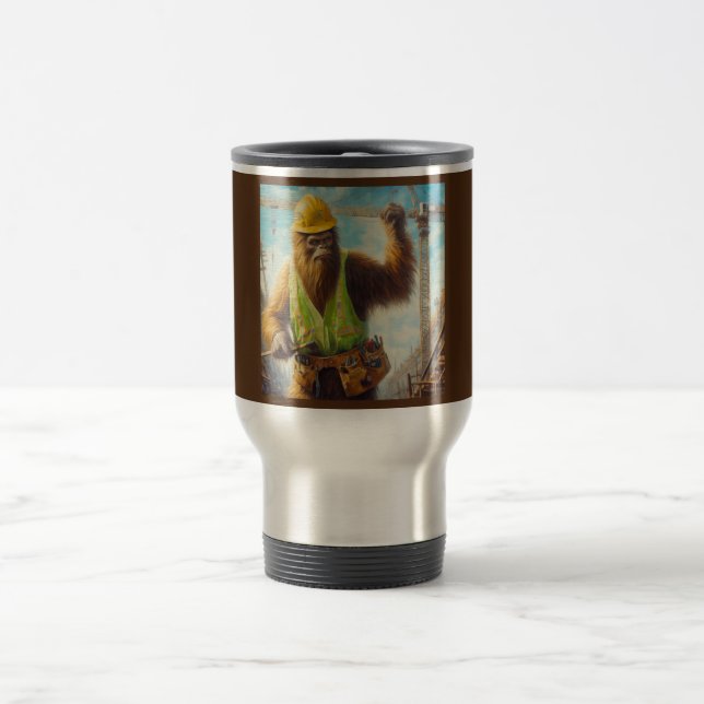 Mug De Voyage Bigfoot le travailleur du bâtiment (Centre)