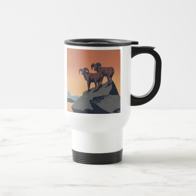Mug De Voyage Bighorn Sheep American West Wildlife (Droite)