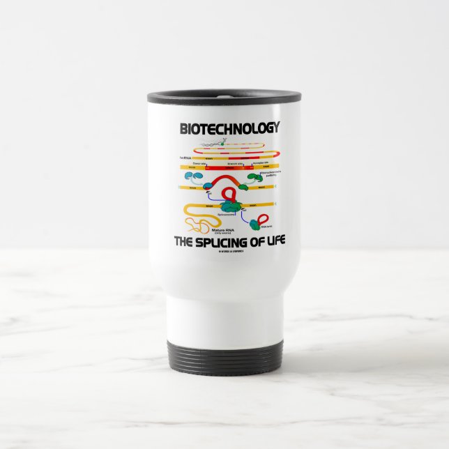 Mug De Voyage Biotechnologie l'épissure de la vie (ARN mûr) (Centre)