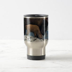 Mug De Voyage Bison de maman et de bébé