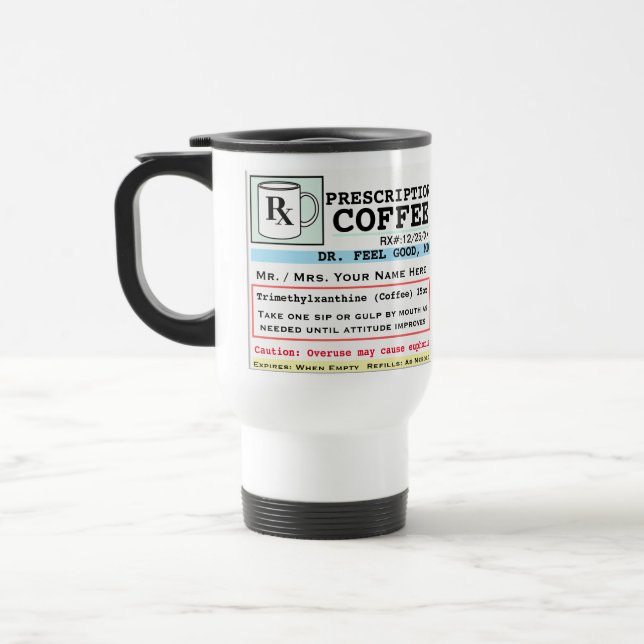 Mug De Voyage Bizarre de café de prescription (Gauche)