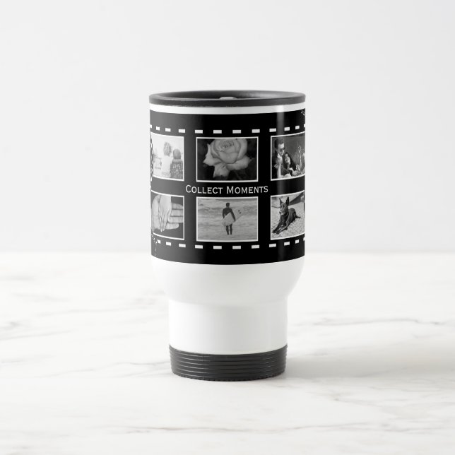 Mug De Voyage Black and White Film Reel Custom Photo (Centre)