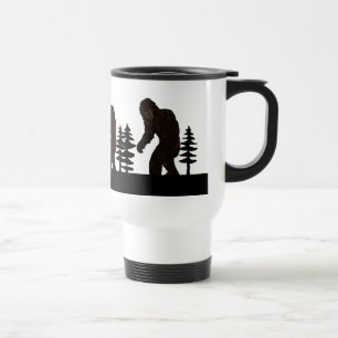 Mug De Voyage Black Big Pied Sasquatch Yeti Marais Ape Cryptid