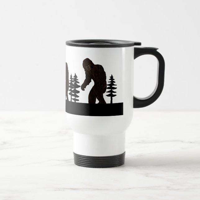 Mug De Voyage Black Big Pied Sasquatch Yeti Marais Ape Cryptid (Droite)