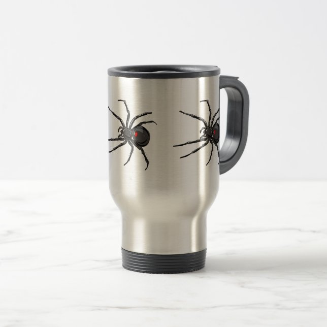 Mug De Voyage Black Widow Spider Dessin original (Devant droit)