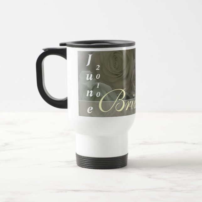 Mug De Voyage blanc daté de demoiselle d'honneur (Gauche)