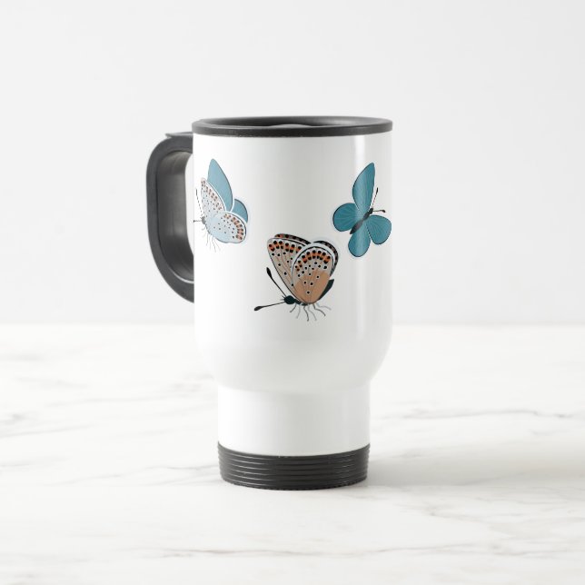 Mug De Voyage Bleu commun (Devant gauche)