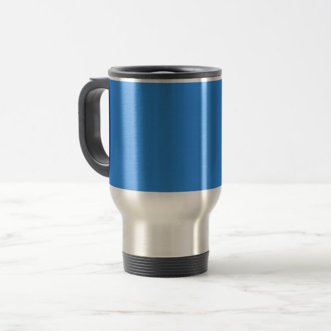 Mug De Voyage Bleu de France (couleur solide) (Devant gauche)