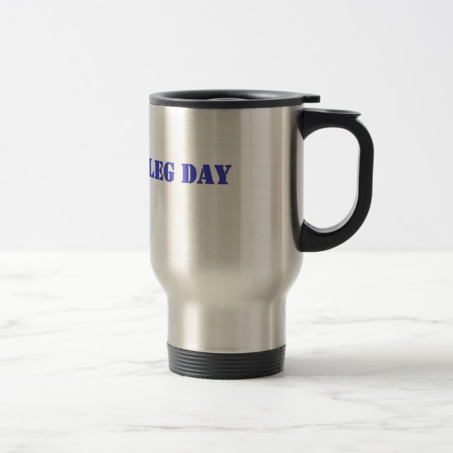 Mug De Voyage bleu de jour de jambe (Droit)