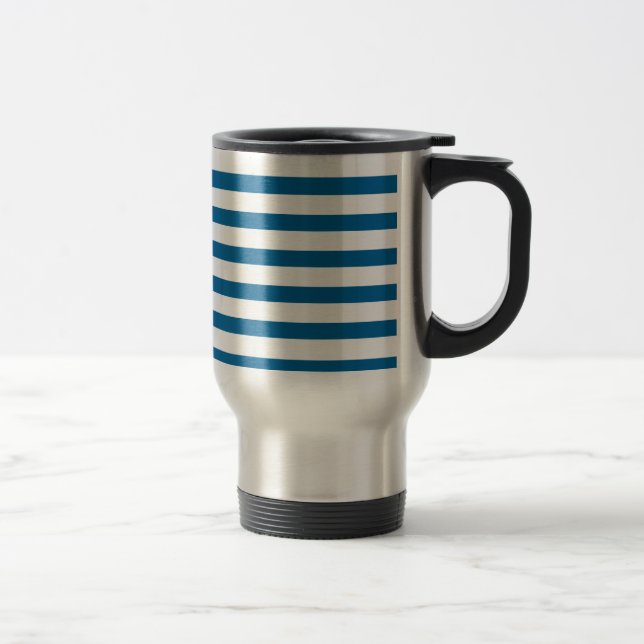 Mug De Voyage Bleu et blanc (Droit)