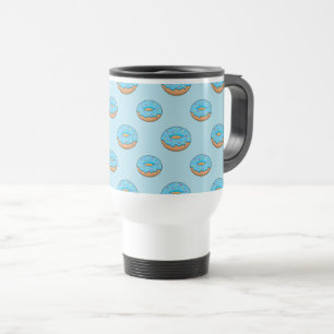 Mug De Voyage Bleu givré avec dessin à arroser
