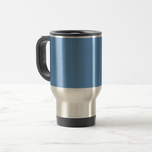 Mug De Voyage Bleu-gris (Crayola) (couleur unie)  (Devant gauche)