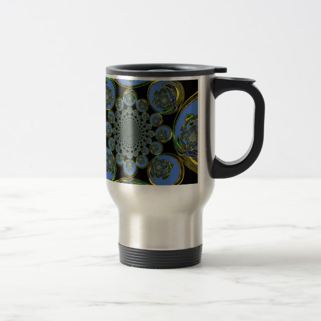 Mug De Voyage Bleu vintage (Droit)
