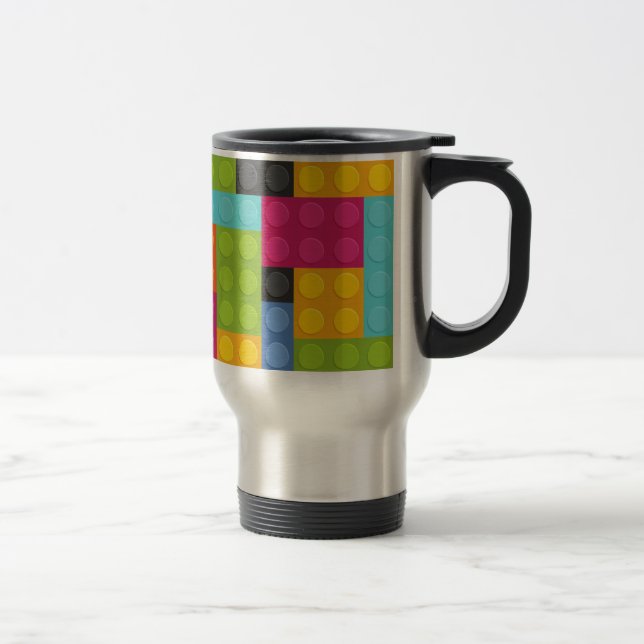 Mug De Voyage blocs de construction rose (Droit)