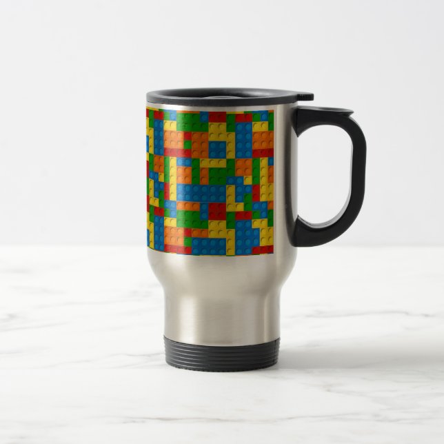 Mug De Voyage blocs en plastique coloré (Droit)