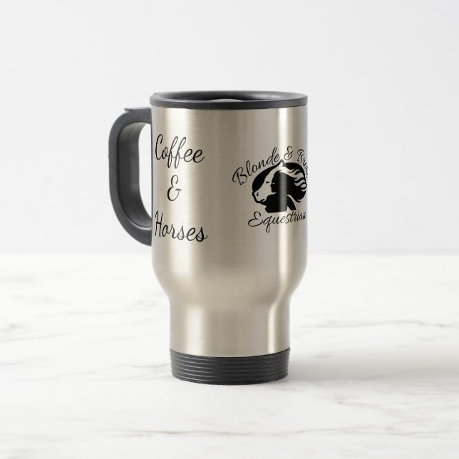 Mug De Voyage Blonde & Broke - Coupe de café en acier inoxydable (Devant gauche)