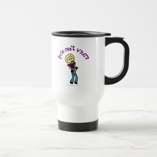 Mug De Voyage Blonde Girl Jouant Saxophone (Droite)