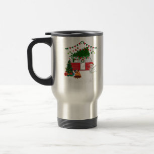 Mug De Voyage Blue Heeler avec pull de Noël - Joyeux Noël
