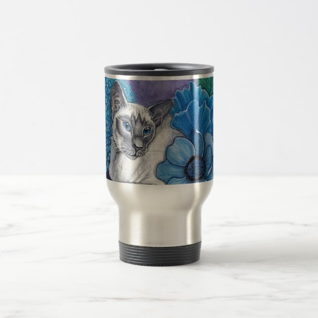 Mug De Voyage Blue Point Siamese Chat (Centre)