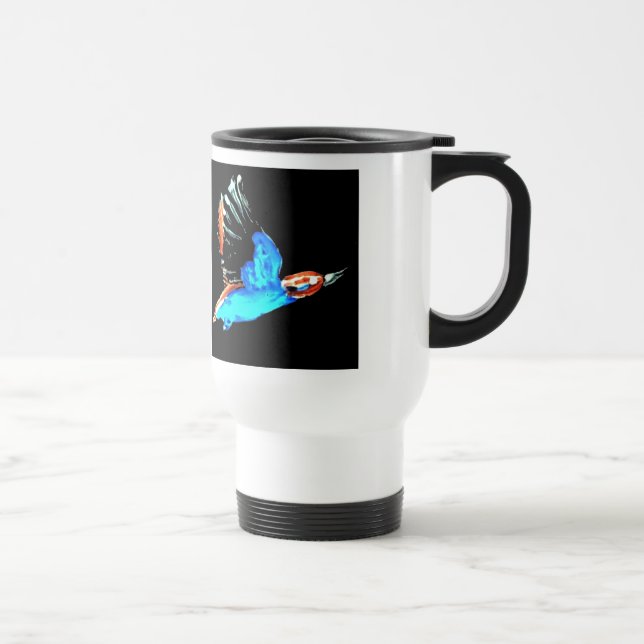 Mug De Voyage Boeuf d'art volant Kingfish (Droite)