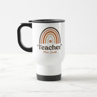 Mug De Voyage Boho Teacher Moderne Rainbow Apple