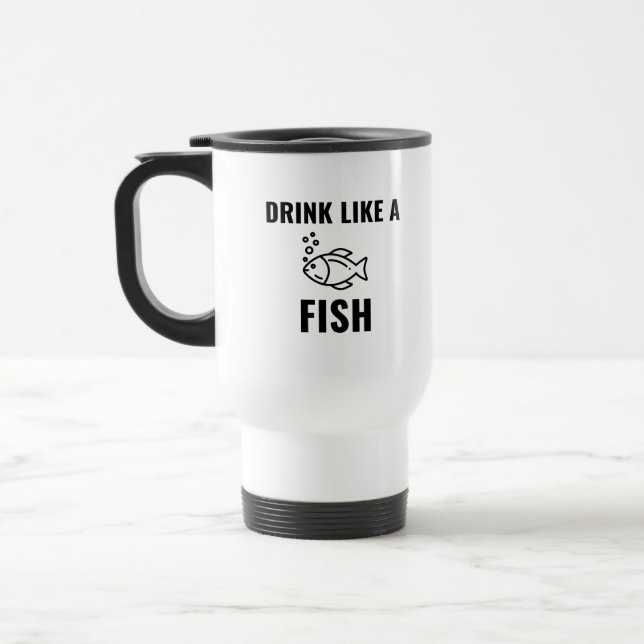Mug De Voyage Boire comme un poisson (Gauche)