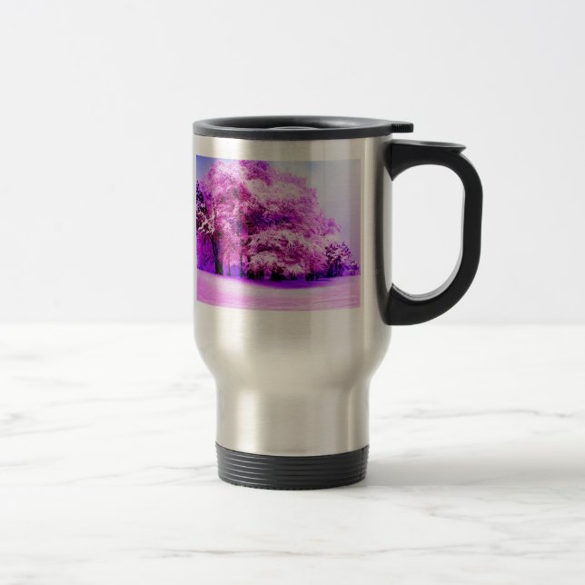 MUG DE VOYAGE BOIS D'HIVER DANS LA NEIGE (Droit)