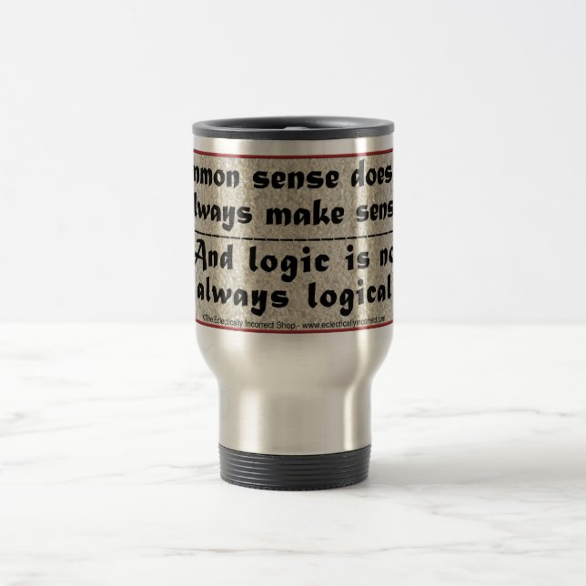 Mug De Voyage Bon sens et logique (Centre)