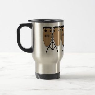 Mug De Voyage Bongo, dessin animé de batterie