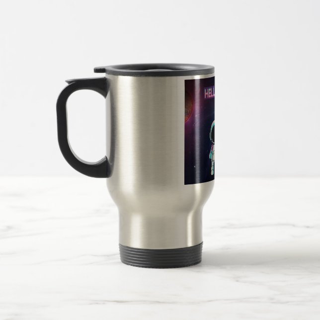 Mug De Voyage Bonjour de l'espace. (Gauche)