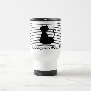 Mug De Voyage Bonjour Mme Black Acier Inoxydable Voyage Mug